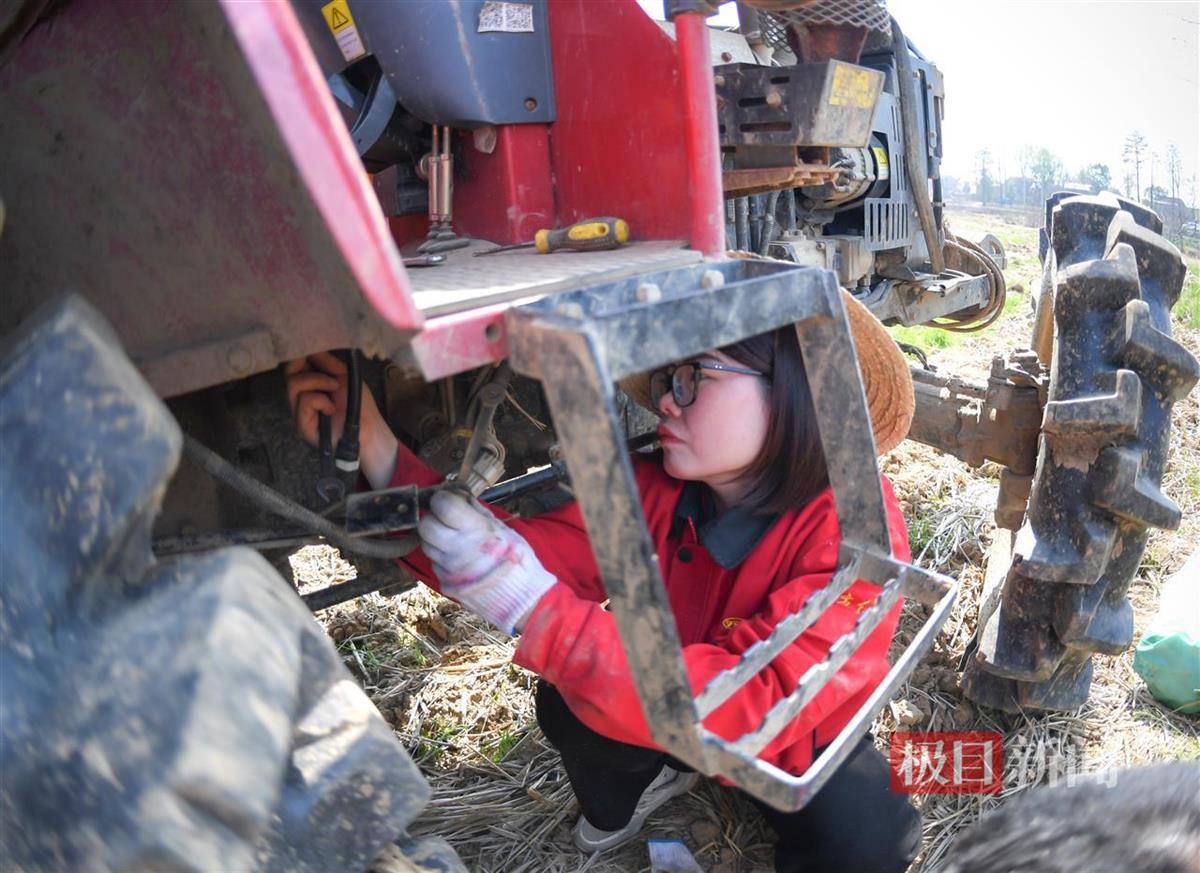 拖拉機、收割機、插秧機、無人機……美女農(nóng)機手樣樣在行:插秧機

